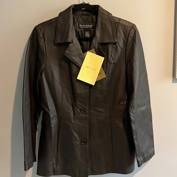 Dialogue Leather Jacket NWT - Picture 5 of 17
